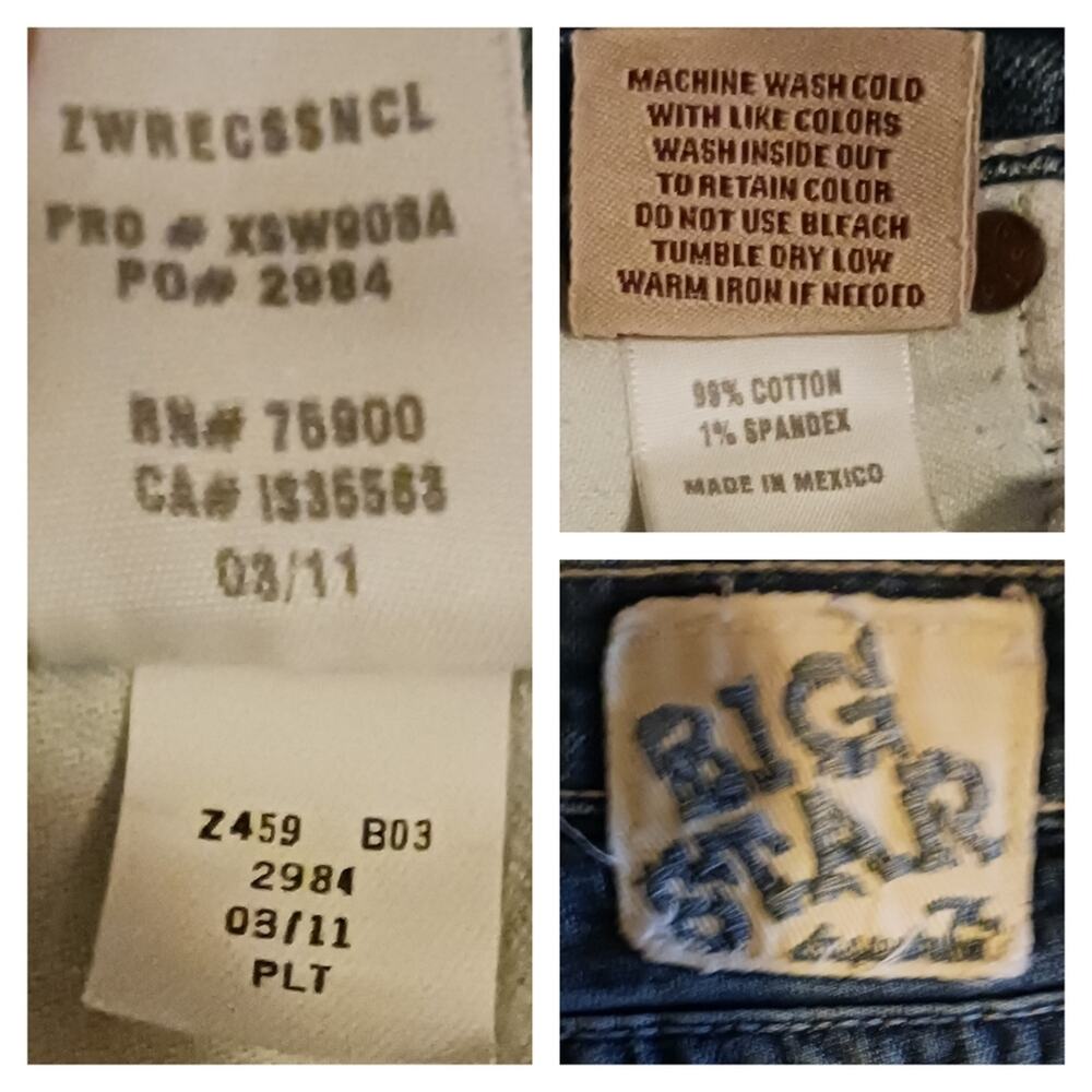 Big Star Cropped Roll-Cuff Jeans in Medium Blue - Picture 7 of 8